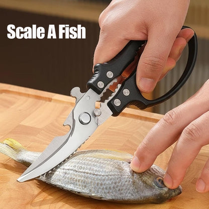 2 Pack Heavy Duty Poultry Shears, All Purpose Kitchen Scissors for Food, Kitchen Shears Set for Chicken Turkey Meat Fish Vegetables, Non-slip Handle & Safety Lock