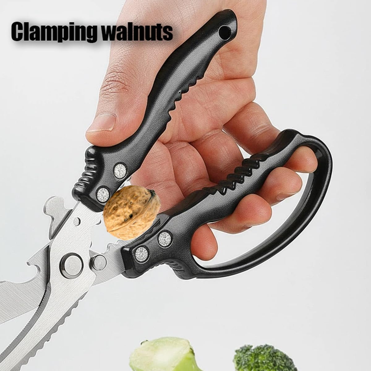 2 Pack Heavy Duty Poultry Shears, All Purpose Kitchen Scissors for Food, Kitchen Shears Set for Chicken Turkey Meat Fish Vegetables, Non-slip Handle & Safety Lock