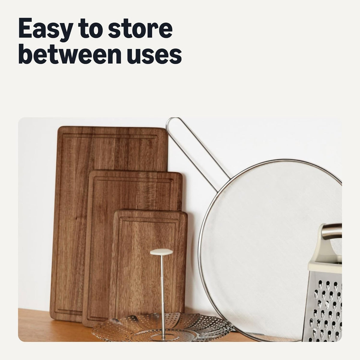 Wooden Chopping Boards, 3-Piece Set, Acacia Wood, Pre-Oiled with Juice Groove