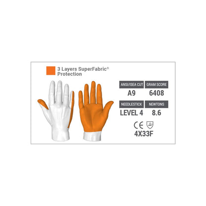 Needlestick And Cut Resistant Work Gloves | PointGuard® Ultra Series 6044 | Medium