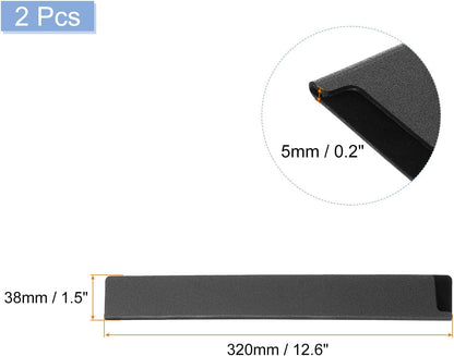 2 Pcs Knife Tip Guards 12.6"x 1.5" ABS Knife Cover Sleeves Knife Case Blade Protector Universal Knife Sheath for Home Kitchen Knife, Black