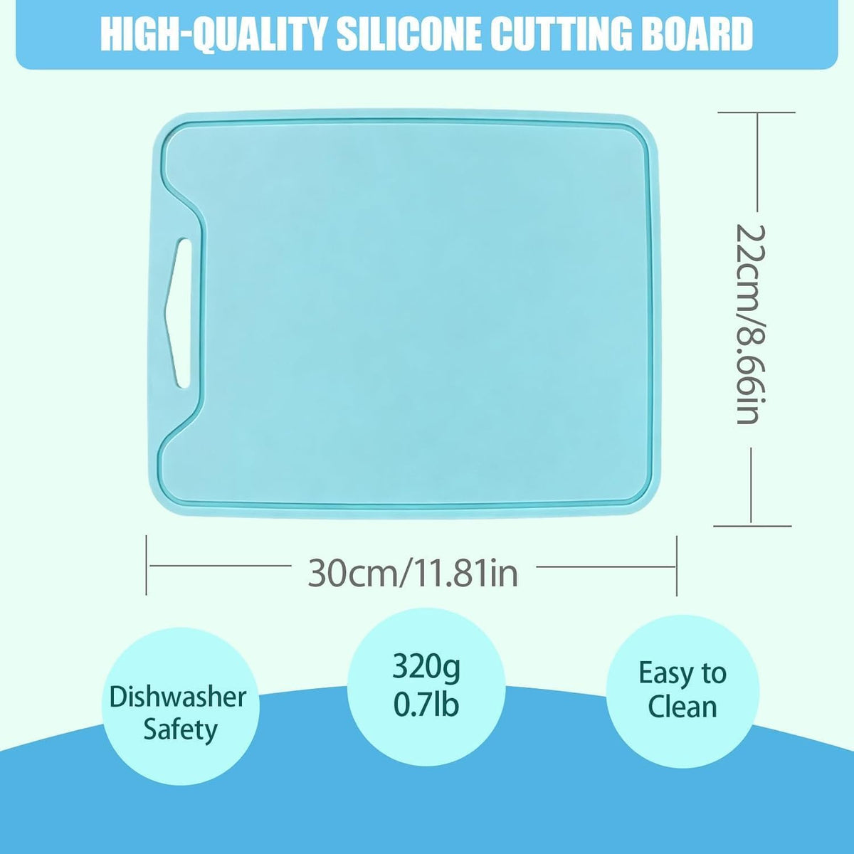 Silicone Cutting Board,8.6 * 11.8in BPA Free Flexible Kitchen Chopping Board for Meat, Vegetables and Fruit,Dishwasher Safe (Yellow)