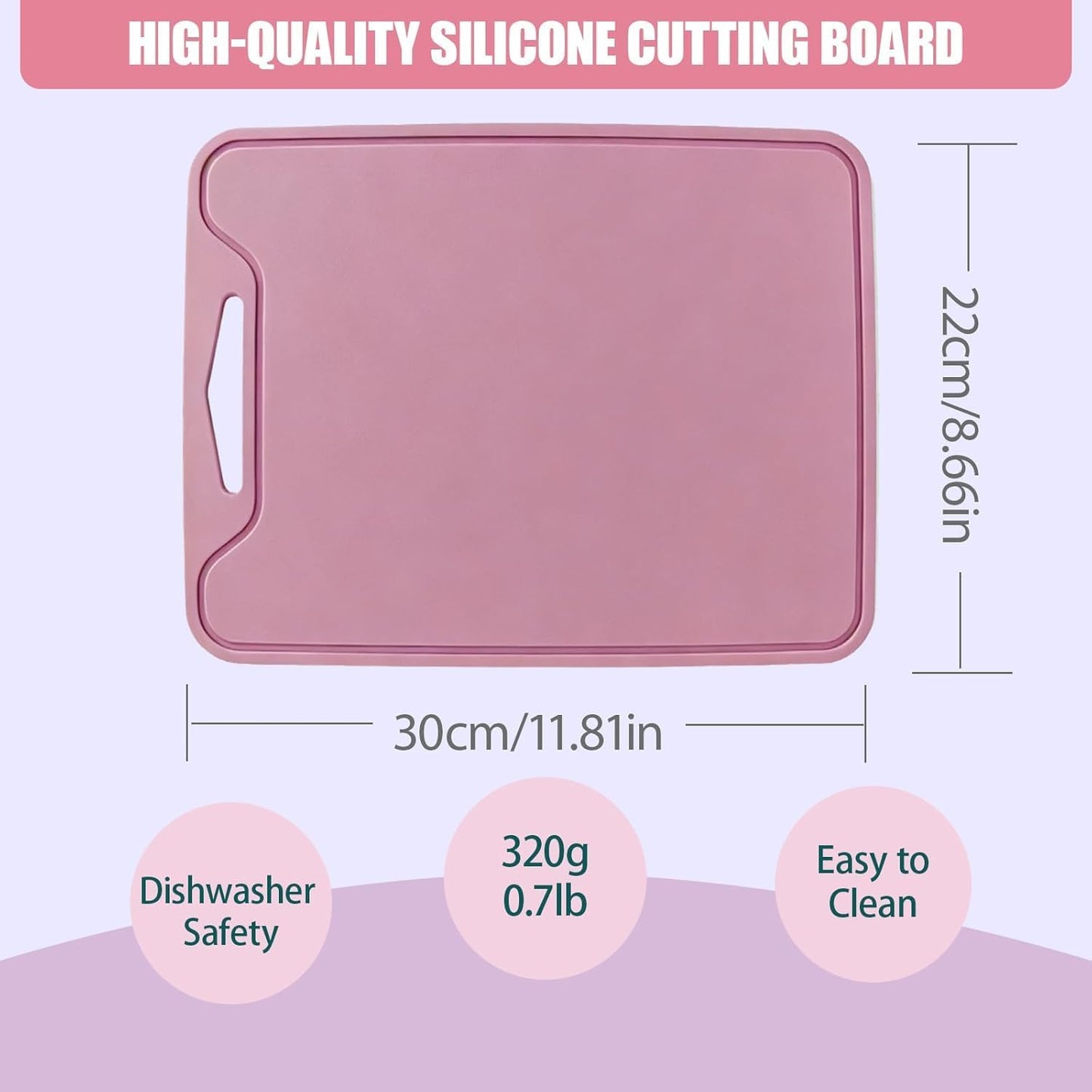 Silicone Cutting Board,8.6 * 11.8in BPA Free Flexible Kitchen Chopping Board for Meat, Vegetables and Fruit,Dishwasher Safe (Yellow)