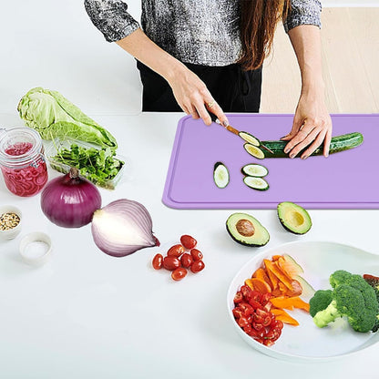 Silicone Cutting Board,8.6 * 11.8in BPA Free Flexible Kitchen Chopping Board for Meat, Vegetables and Fruit,Dishwasher Safe (Yellow)