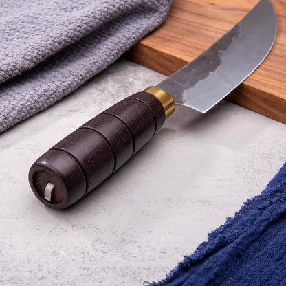 Japanese Nakiri Chef Knife 7 Inch, Professional Nakiri Knife, High Carbon Stainless Steel Hand Forged Vegetable Kitchen Knife, Sharp Meat Cleaver Kitchen Knives, wood Handle and Gift Box
