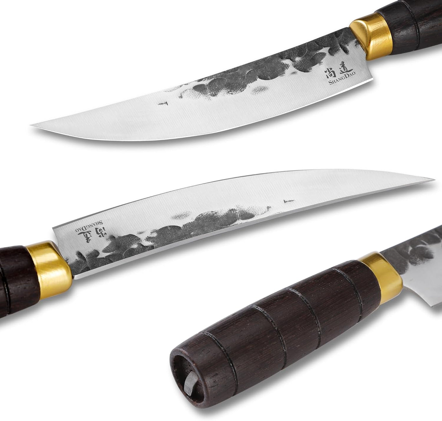 Japanese Nakiri Chef Knife 7 Inch, Professional Nakiri Knife, High Carbon Stainless Steel Hand Forged Vegetable Kitchen Knife, Sharp Meat Cleaver Kitchen Knives, wood Handle and Gift Box