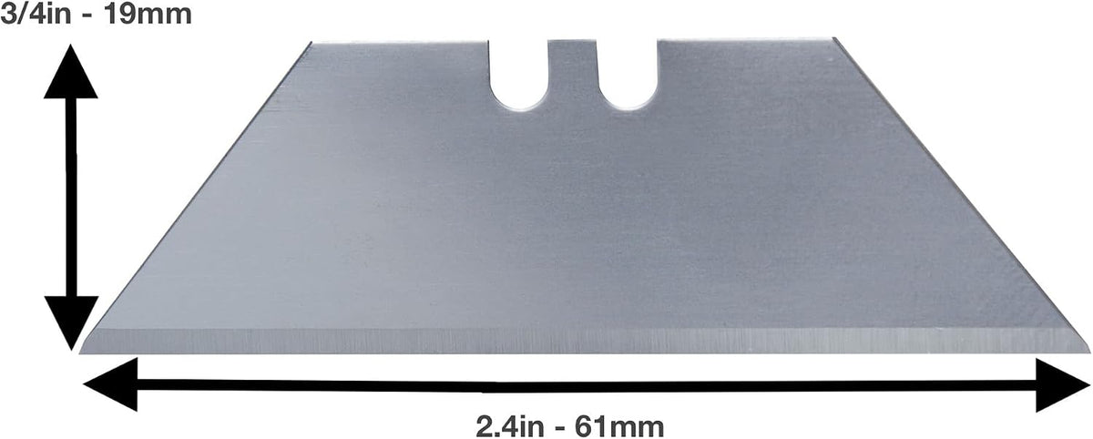 Serrated Blades for Utility Knife – Ten Pack Heavy Duty SK5 Saw Razors for Box Cutter Replacement in Convenient Storage Box – Serrated Edge Razors 10 Pack, Standard Size - Fits Most Cutters & Knives