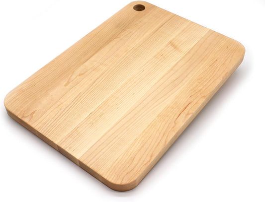 Williston Small Prep Cutting Board, Thick Maple Wood Cutting Boards For Kitchen - 12" x 8" x .75"
