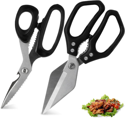 2-Piece Kitchen Scissors Heavy Duty, Stainless Steel Kitchen Shears
