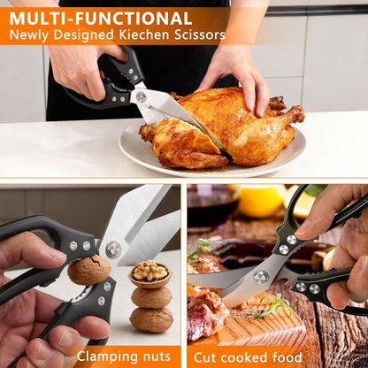 2-Piece Kitchen Scissors Heavy Duty, Stainless Steel Kitchen Shears