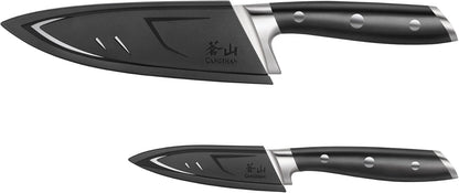 Cangshan ALPS Series 502797 German Steel Forged 2-Piece Starter Set with Sheaths, Black