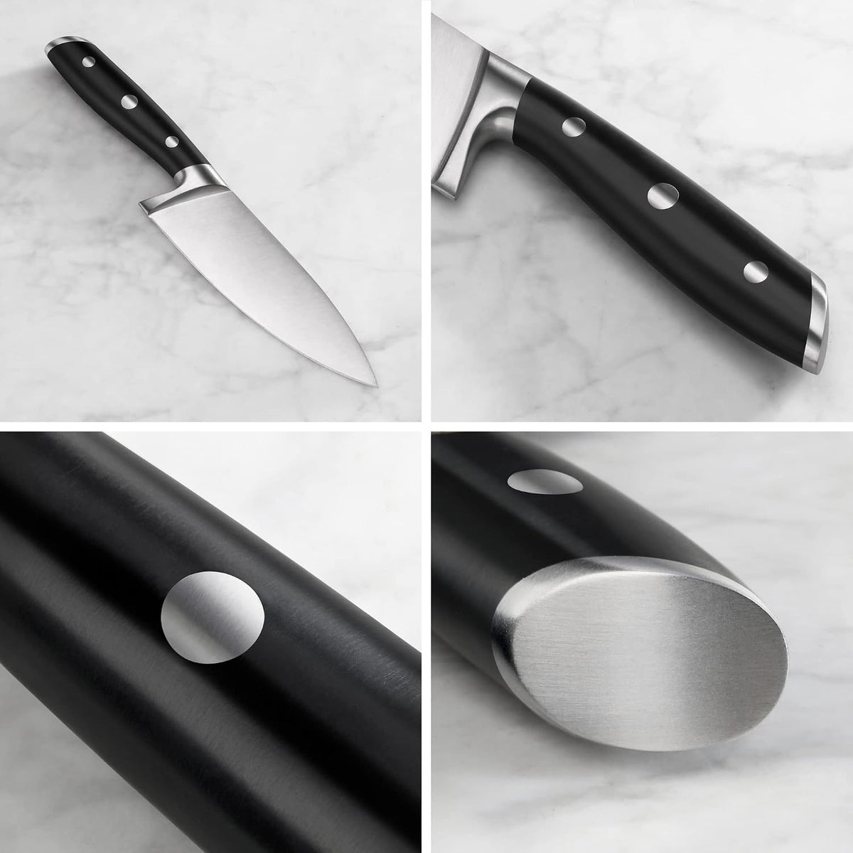 Cangshan ALPS Series 502797 German Steel Forged 2-Piece Starter Set with Sheaths, Black