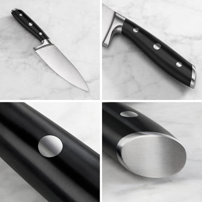 Cangshan ALPS Series 502797 German Steel Forged 2-Piece Starter Set with Sheaths, Black