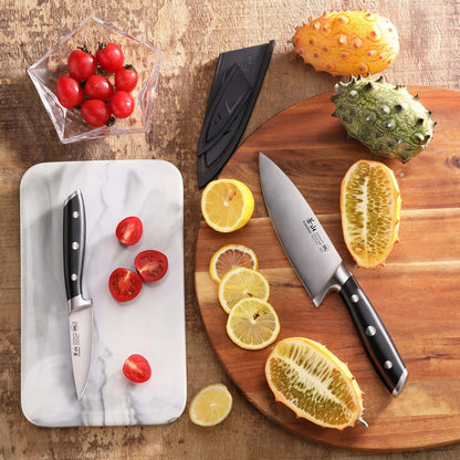 Cangshan ALPS Series 502797 German Steel Forged 2-Piece Starter Set with Sheaths, Black