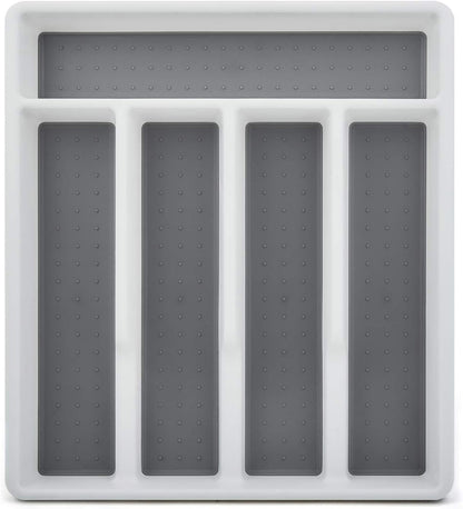 Silverware Tray, Multi-Purpose Organizer with Soft Grip Lining