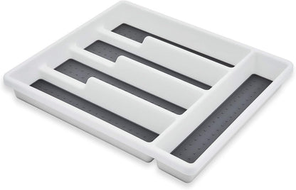Silverware Tray, Multi-Purpose Organizer with Soft Grip Lining