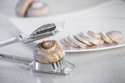 Fox Run Mushroom and Egg Slicer, Cast Aluminum,Silver | Easily Slice Eggs, Mushrooms, Strawberries & More | Great For Soft & Hard Boiled Eggs | Easier, Safer & Cleaner Than A Knife