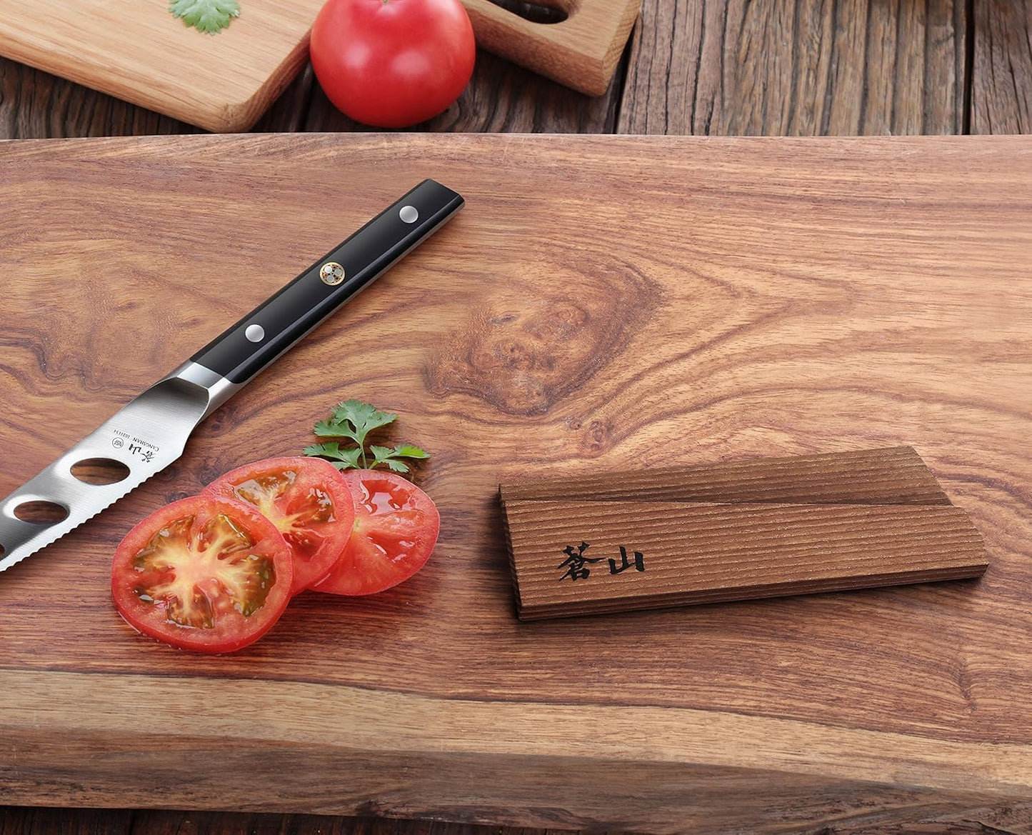 Cangshan 1021561 Solid Ash Wood Magnetic ANCHOR Knife Sheath Only for 5-Inch Tomato/Cheese Knife