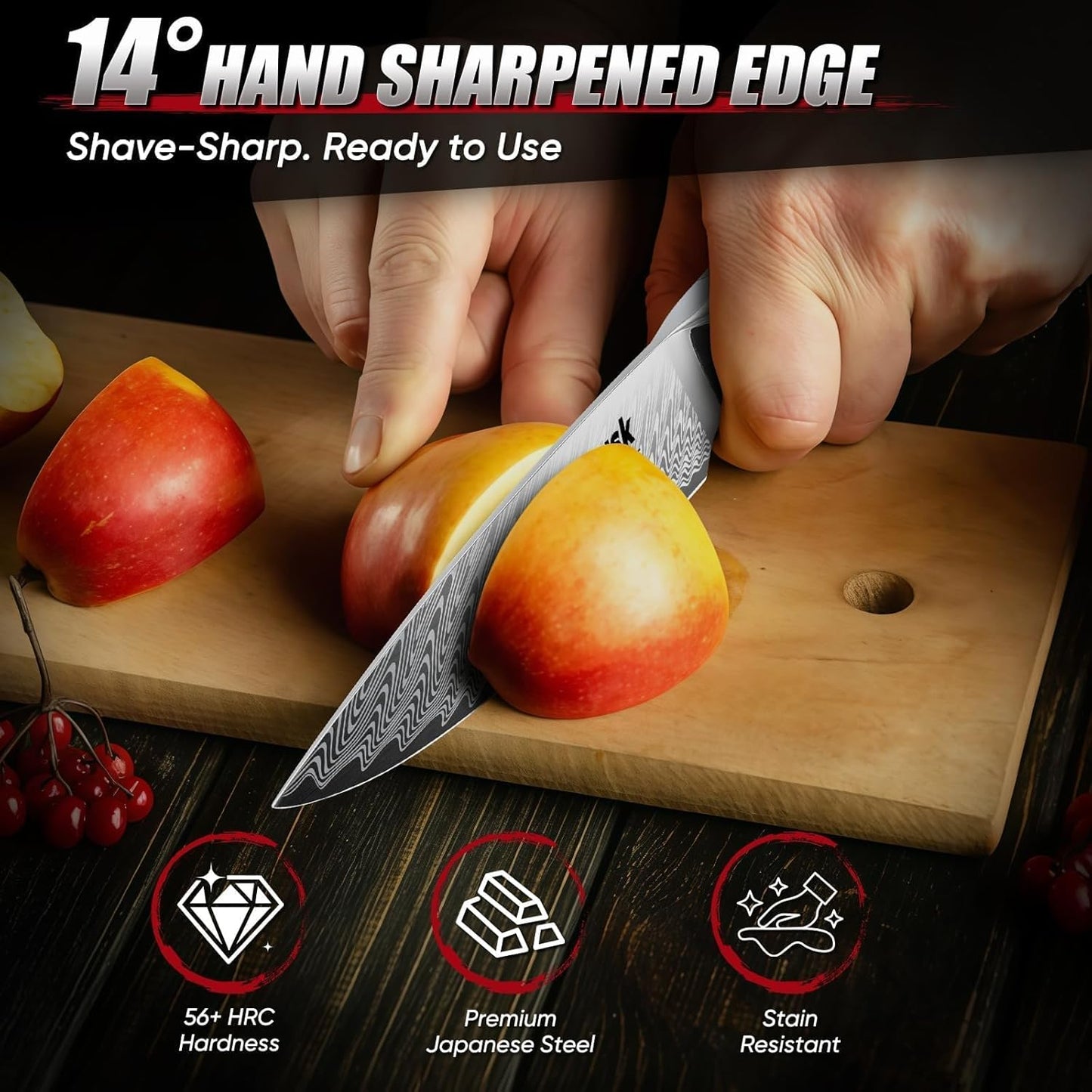 Huusk Serrated Bread Knife 8", Sourdough Bread Knife, Gift for Bakers | Serrated Knife for Homemade Breads Slicing Cake Bagels Baguettes, Stainless Steel Blade & Resin Handle