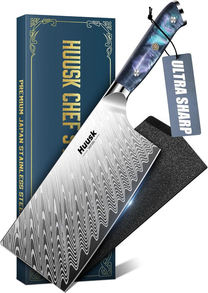 Huusk Serrated Bread Knife 8", Sourdough Bread Knife, Gift for Bakers | Serrated Knife for Homemade Breads Slicing Cake Bagels Baguettes, Stainless Steel Blade & Resin Handle