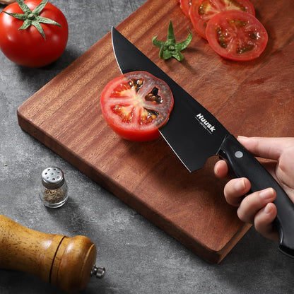 Huusk Serrated Bread Knife 8", Sourdough Bread Knife, Gift for Bakers | Serrated Knife for Homemade Breads Slicing Cake Bagels Baguettes, Stainless Steel Blade & Resin Handle