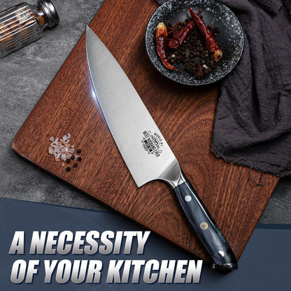 Huusk Serrated Bread Knife 8", Sourdough Bread Knife, Gift for Bakers | Serrated Knife for Homemade Breads Slicing Cake Bagels Baguettes, Stainless Steel Blade & Resin Handle