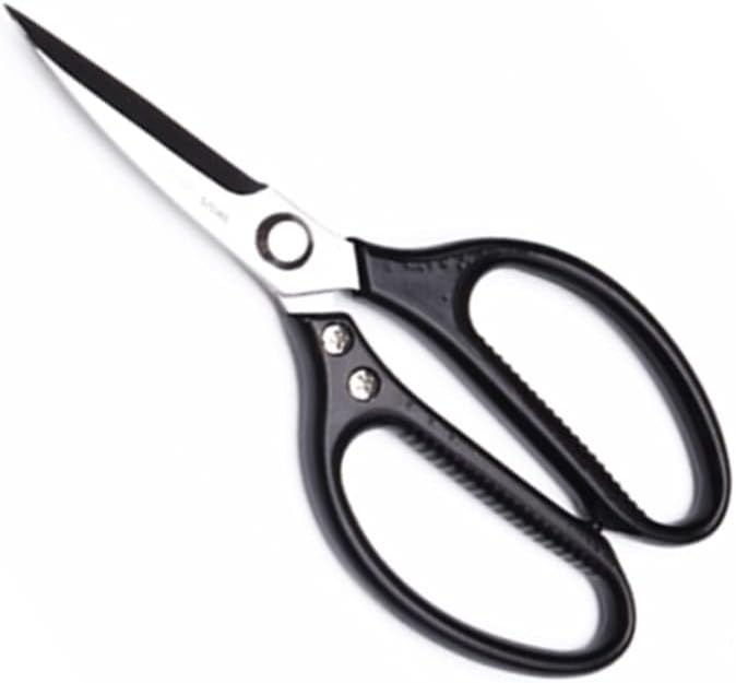 Edward Kitchen Scissors - Heavy Duty Stainless Steel Scissors for Meat, Cooking, Herbs - Dishwasher Safe (1, Black)