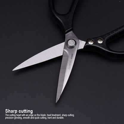 Edward Kitchen Scissors - Heavy Duty Stainless Steel Scissors for Meat, Cooking, Herbs - Dishwasher Safe (1, Black)