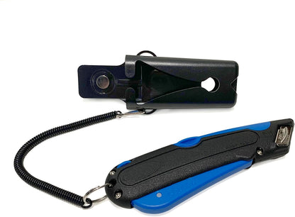 Garvey 091524 Safety Cutter with Holster, Black/Blue