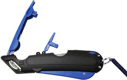 Garvey 091524 Safety Cutter with Holster, Black/Blue