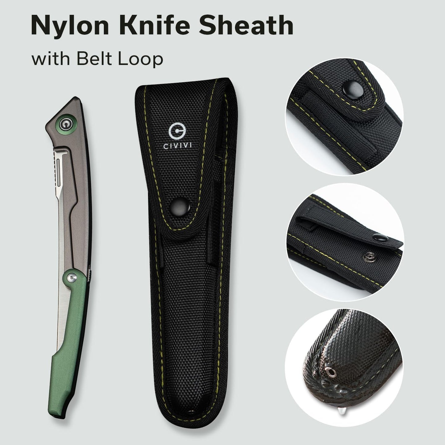Shawka Folding Fillet Knife for Fish, 5.81" 14C28N Blade, C22029B-3 | Aluminum Handle with & Safety Lock, Includes Nylon Sheath, Foldable Fishing Knife, Portable EDC for Outdoor