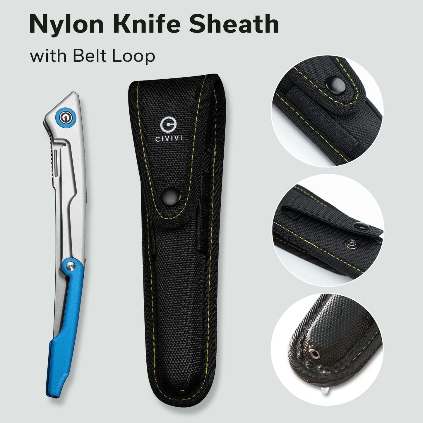 Shawka Folding Fillet Knife for Fish, 5.81" 14C28N Blade, C22029B-3 | Aluminum Handle with & Safety Lock, Includes Nylon Sheath, Foldable Fishing Knife, Portable EDC for Outdoor
