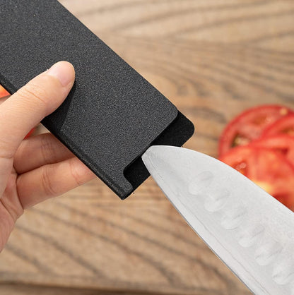 Sensei 8.5 x 2 Inch Knife Sleeve, 1 Knife Protector - Fits Santoku and Chef's Knife, Felt Lining, Black Plastic Knife Blade Guard, Durable, Cut-Proof