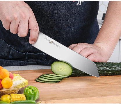 Kiritsuke Knife 8.5 inch Vegetable Cleaver Kitchen Knife Ultra Sharp Knife, German High Carbon Stainless Steel, Ergonomic Pakkawood Handle Gift Box, Fiery Phoenix Series - Black