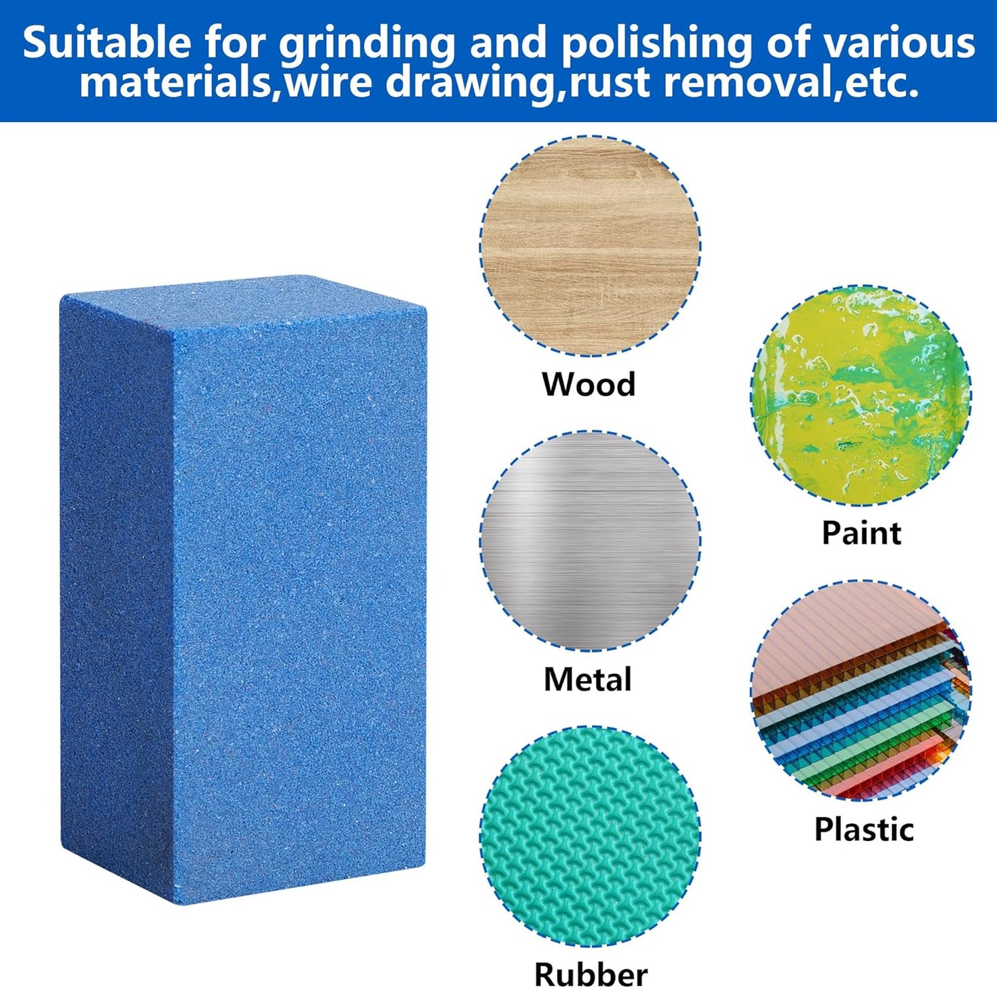 3 Pcs Gummy Rubber Abrasive Stone- Edge Grinding Rubber Block Stone- Soft Snowboard Gummy Stone- Snowboard Ski Stone for Removing Rust and Burrs (Blue 60 Grit, Green 120 Grit, Red 240 Grit)