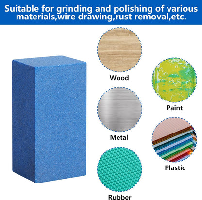 3 Pcs Gummy Rubber Abrasive Stone- Edge Grinding Rubber Block Stone- Soft Snowboard Gummy Stone- Snowboard Ski Stone for Removing Rust and Burrs (Blue 60 Grit, Green 120 Grit, Red 240 Grit)