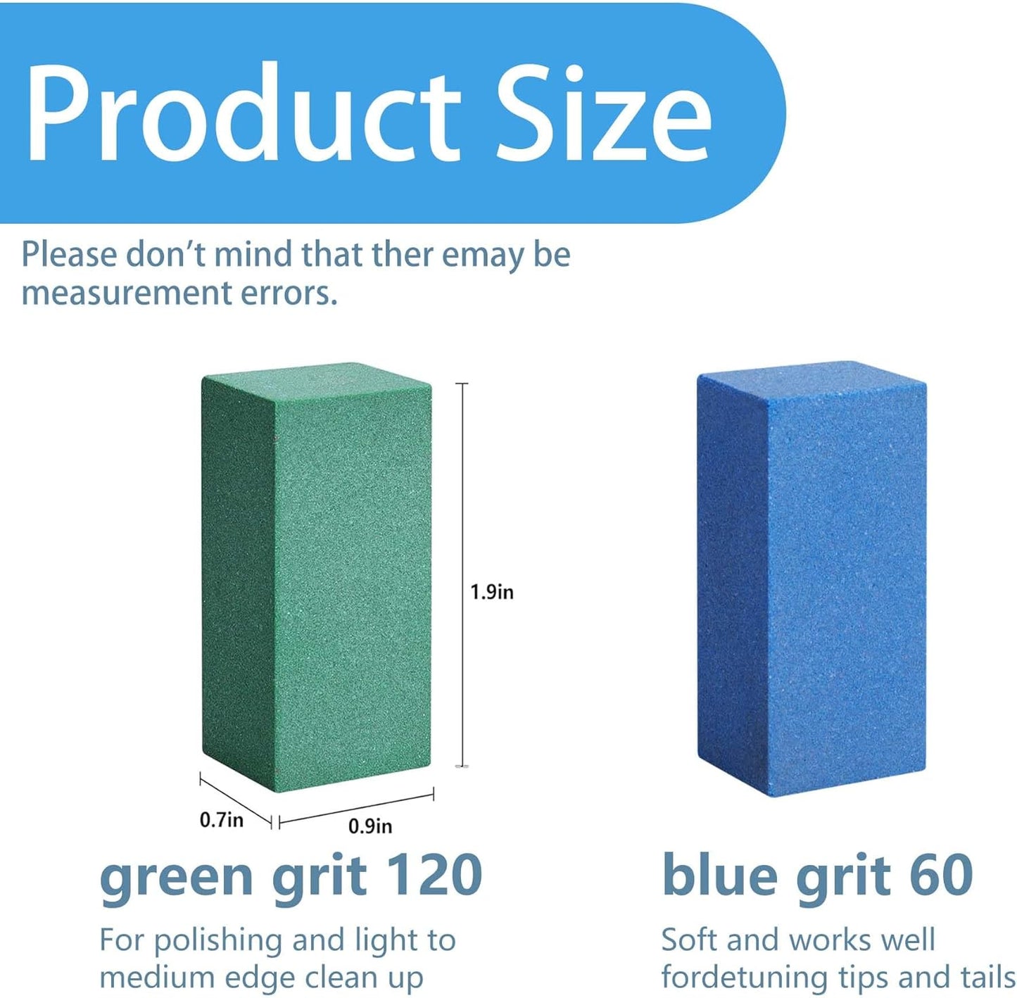 3 Pcs Gummy Rubber Abrasive Stone- Edge Grinding Rubber Block Stone- Soft Snowboard Gummy Stone- Snowboard Ski Stone for Removing Rust and Burrs (Blue 60 Grit, Green 120 Grit, Red 240 Grit)