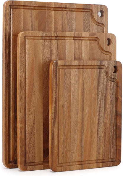 Extra Large Acacia Wood Cutting Board 20 x 14 Inch - Better Kitchen Chopping Board with Juice Groove & Handle Hole for Meat (Butcher Block) Vegetables and Cheese