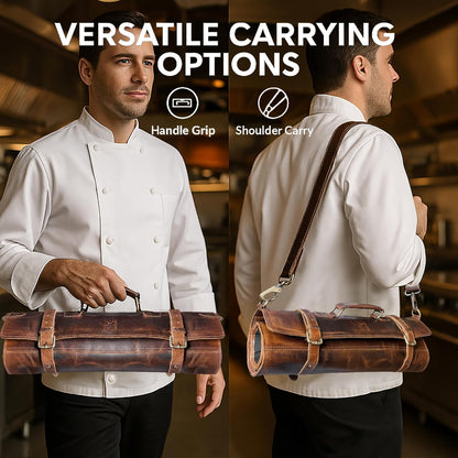 Genuine Leather Chef Knife Roll All Purpose Chef Roll