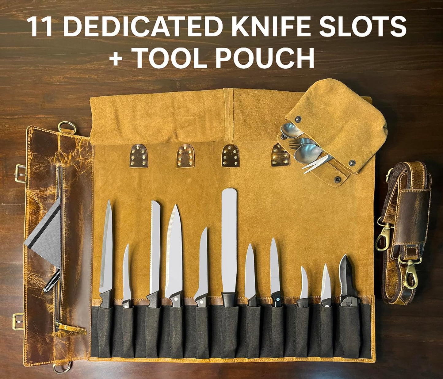 Genuine Leather Chef Knife Roll All Purpose Chef Roll
