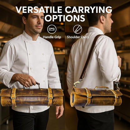 Genuine Leather Chef Knife Roll All Purpose Chef Roll