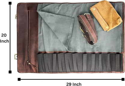 Genuine Leather Chef Knife Roll All Purpose Chef Roll