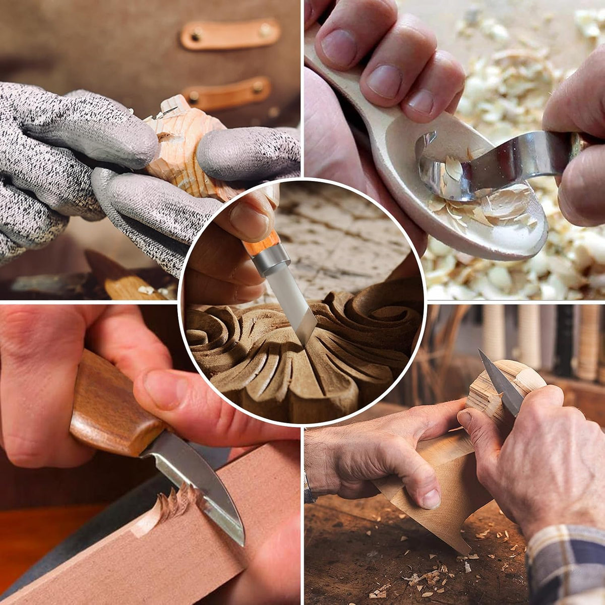 Tekchic Wood Carving Kit Deluxe-Whittling Knife, Wood Carving Knife Set