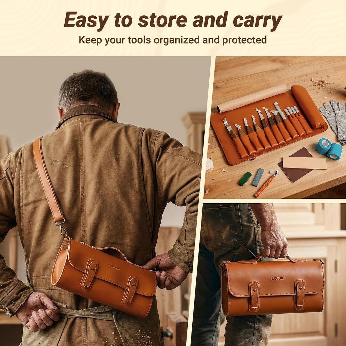Tekchic Wood Carving Kit Deluxe-Whittling Knife, Wood Carving Knife Set
