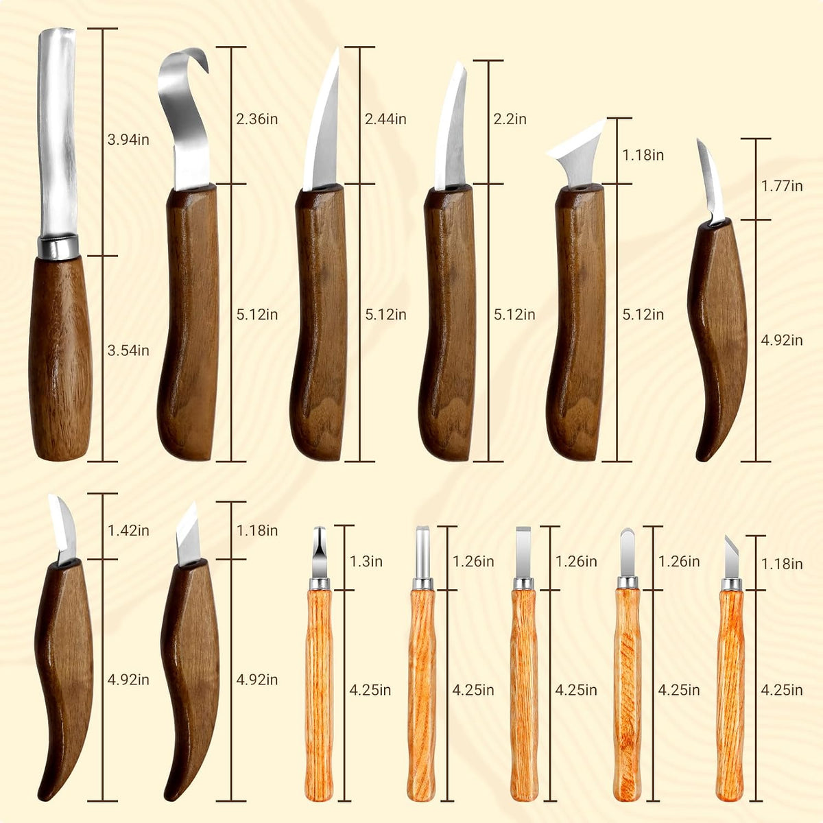 Tekchic Wood Carving Kit Deluxe-Whittling Knife, Wood Carving Knife Set