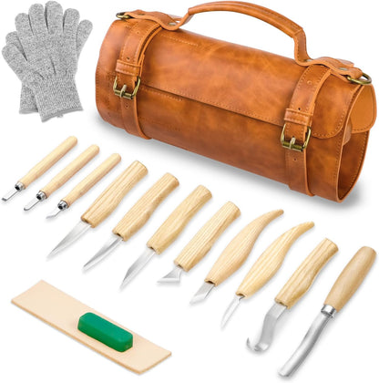 Tekchic Wood Carving Kit Deluxe-Whittling Knife, Wood Carving Knife Set