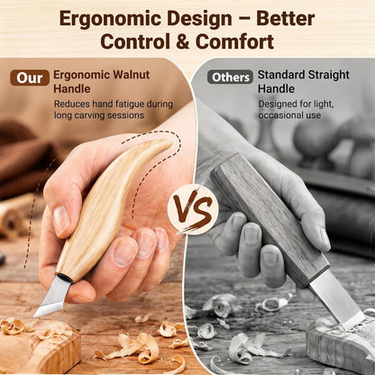 Tekchic Wood Carving Kit Deluxe-Whittling Knife, Wood Carving Knife Set