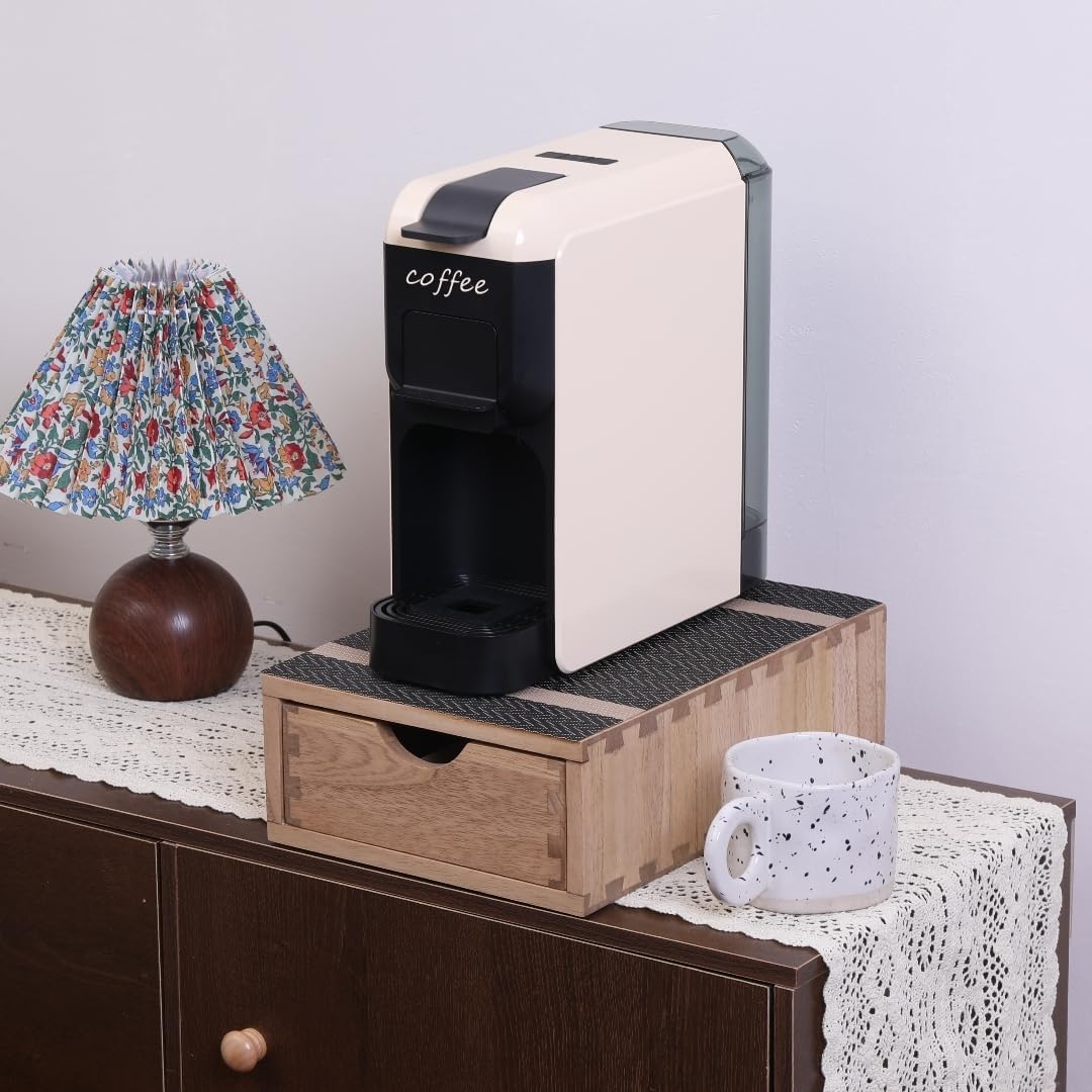 Drawer Organizer Coffee Pod Holder - Kitchen Cutlery Storage Accessories/ K-Cup Drawers with Detachable Wooden Partition - Coffee Capsules Organization Counter - Wood desktop Small Cabinets