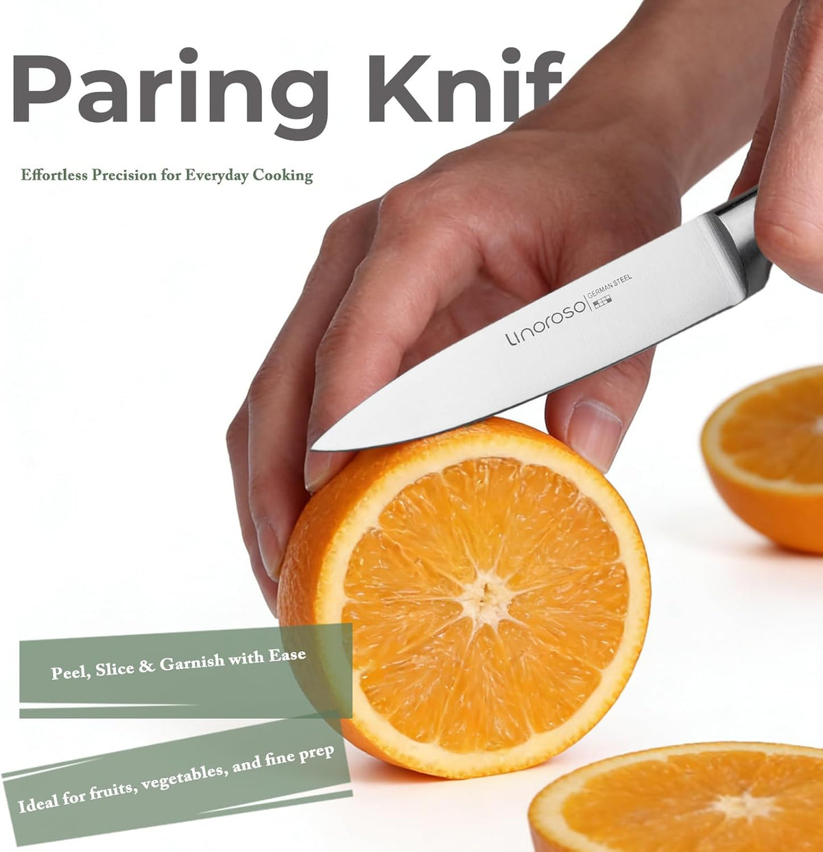 3.5 Inch Paring Knife, Sharp Forged German Stainless Steel Kitchen Knife, Full Tang Small Fruit Knife with Ergonomic Handle, Premium Classic Series with Elegant Gift Box