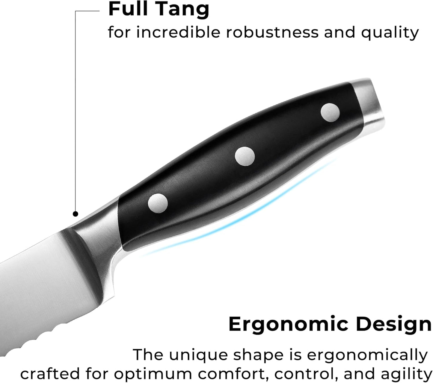 3.5 Inch Paring Knife, Sharp Forged German Stainless Steel Kitchen Knife, Full Tang Small Fruit Knife with Ergonomic Handle, Premium Classic Series with Elegant Gift Box